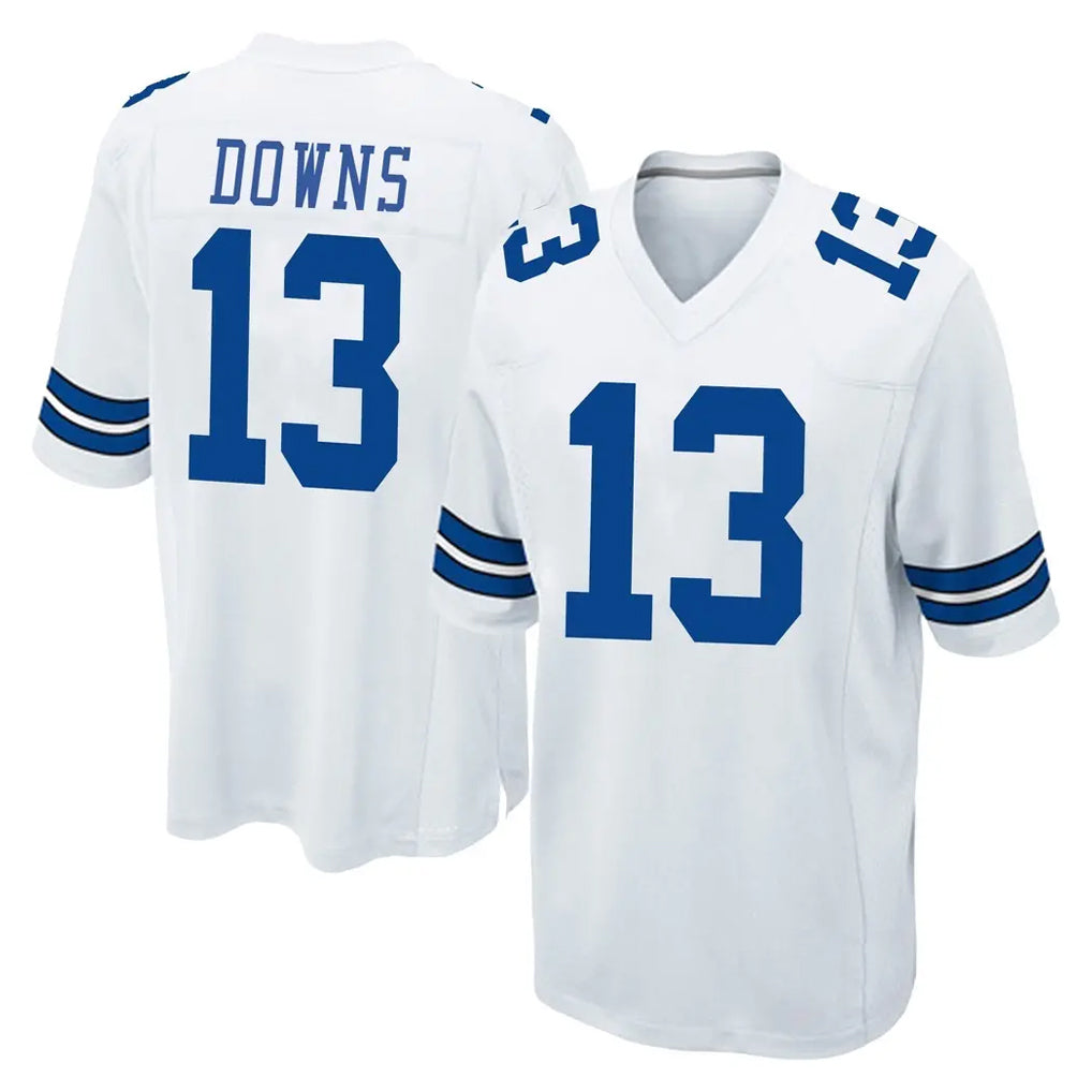 D.Cowboys #13 Caleb Downs Player White Home Game Edoa Stitched Jerseys