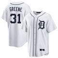 D.Tigers #31 Riley Greene Player White Home Game Edoa Stitched Jerseys