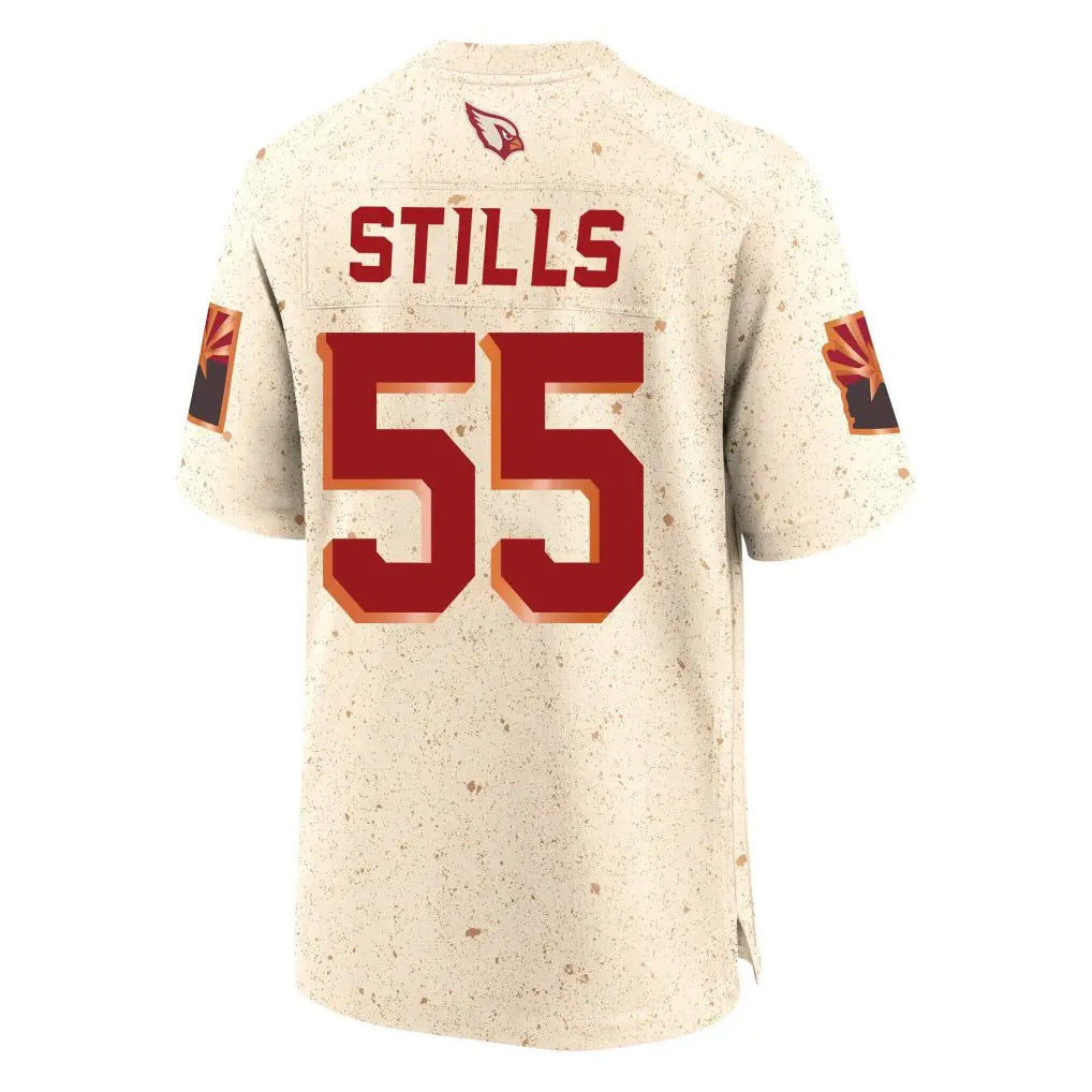 A.Cardinals #55 Dante Stills Player Cream Rivalries Collection Game Edoa Stitched Jerseys