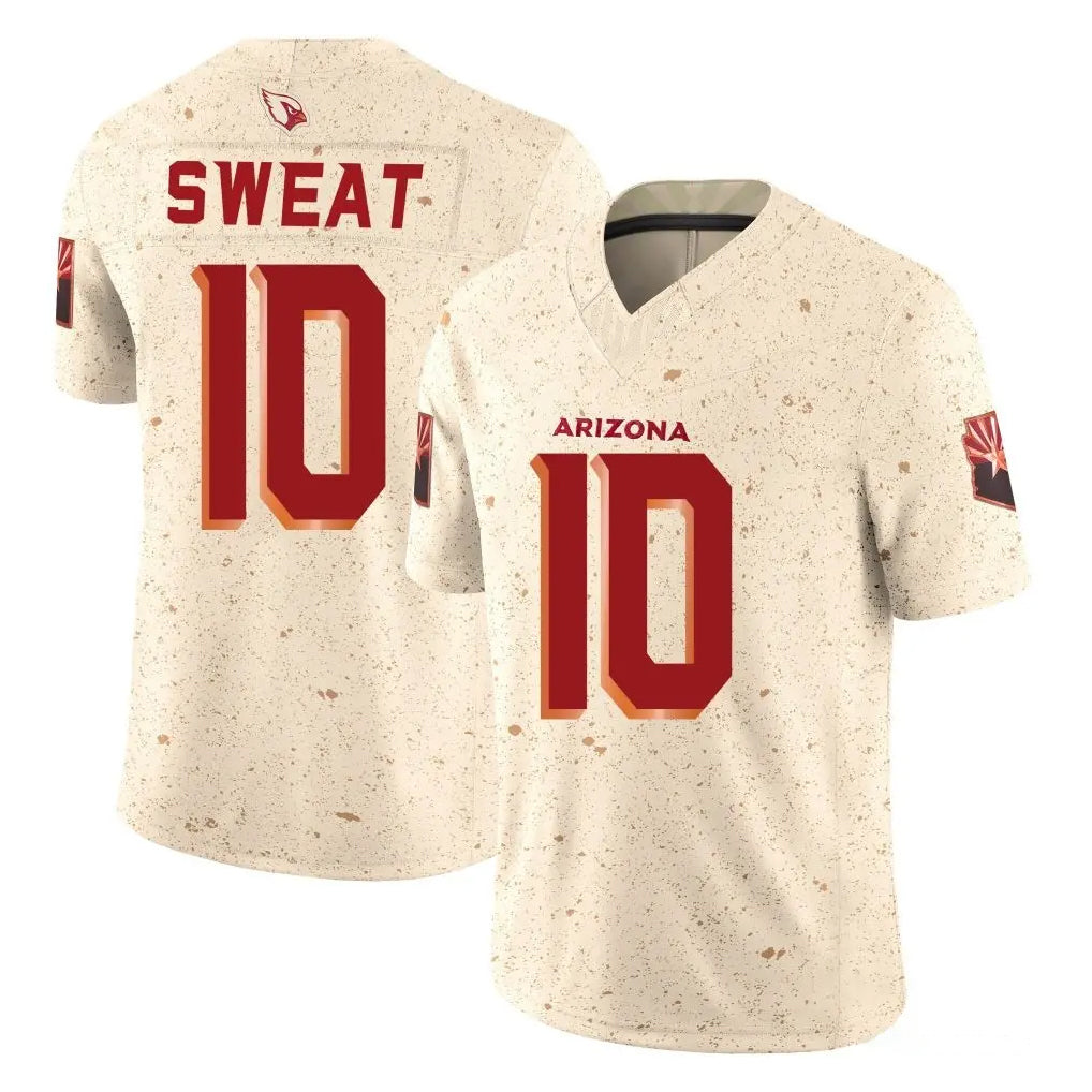 A.Cardinals #10 Josh Sweat Player Cream Rivalries Collection Vapor Limited Home Game Edoa Stitched Jerseys