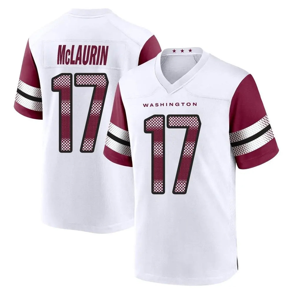 W.Commanders #17 Terry Mclaurin Player White Game Home Edoa Stitched Jerseys