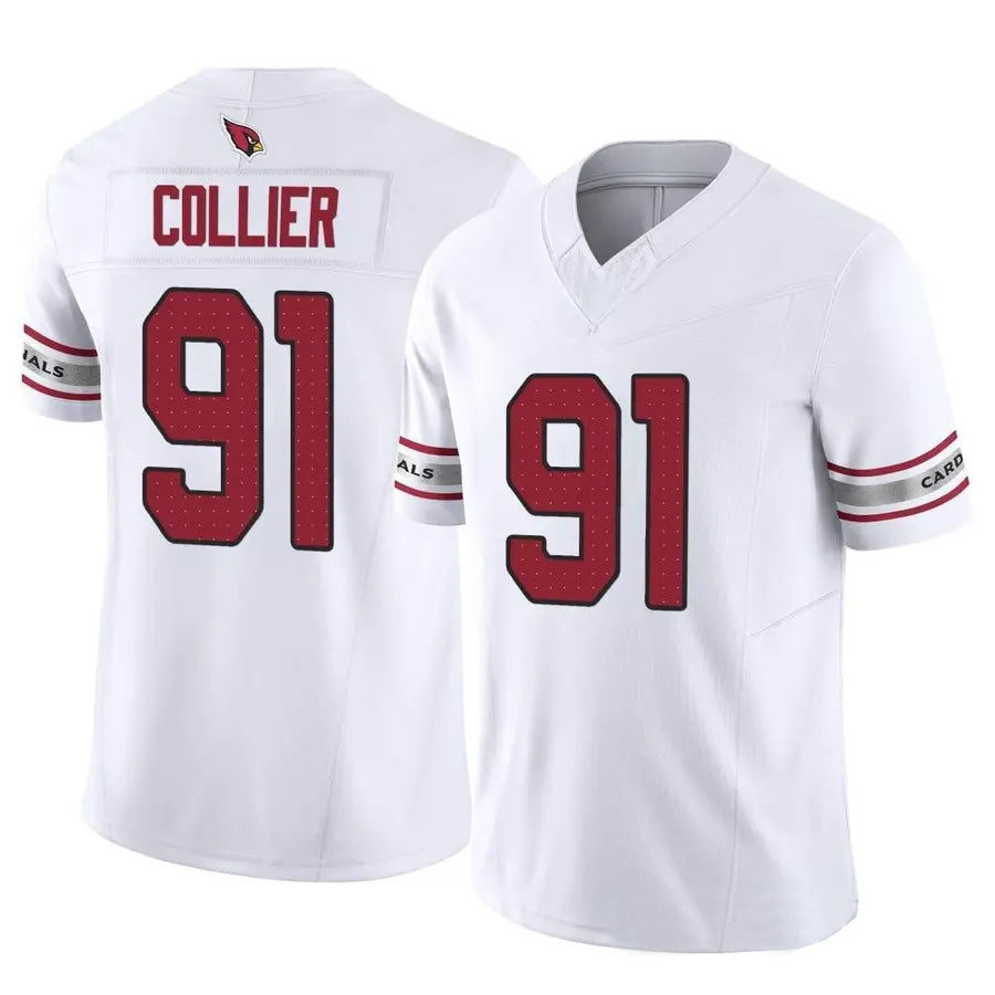 A.Cardinals #91 L.J. Collier Player Limited Elite Home White Edoa Stitched Jerseys