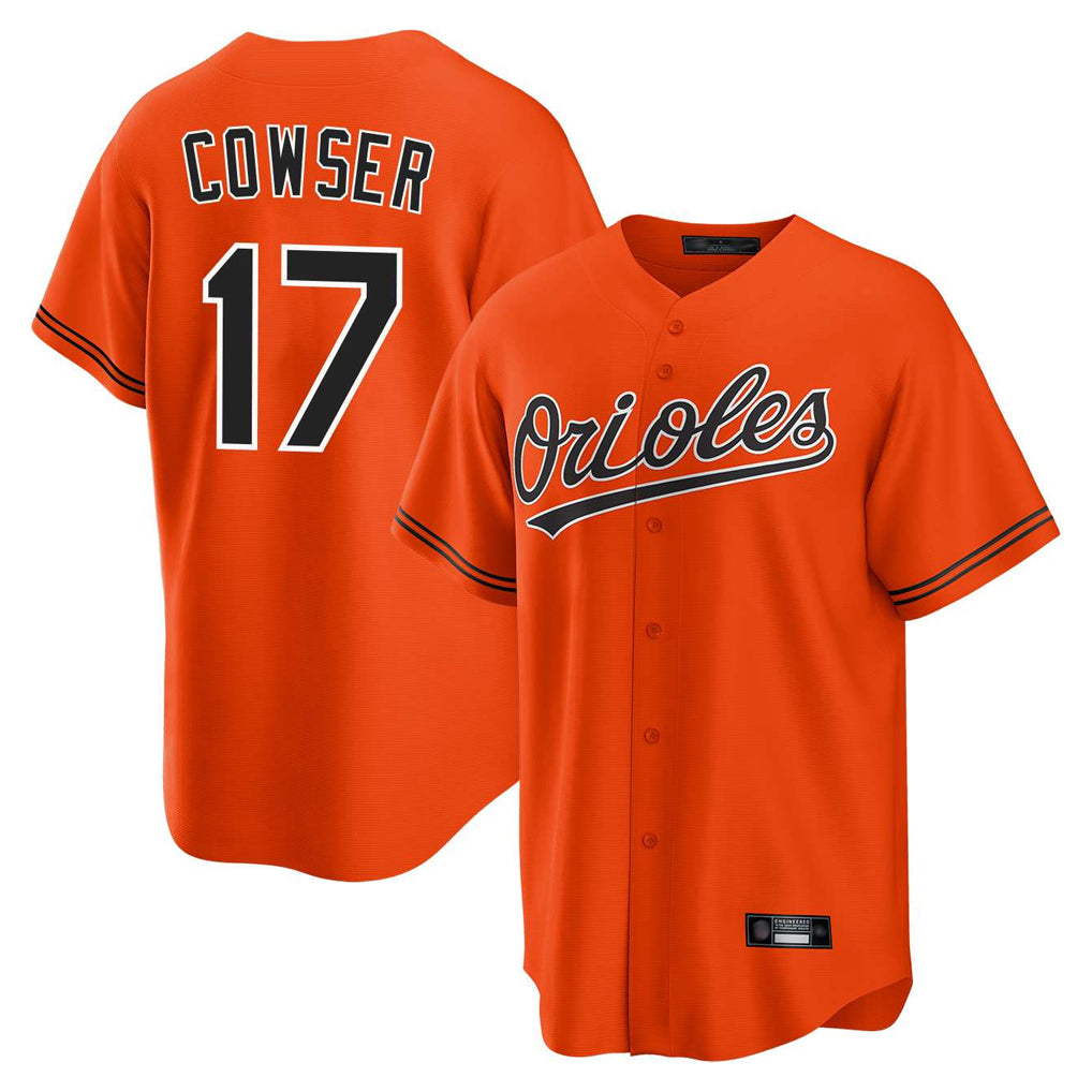 B.Orioles #17 Colton Cowser Player Orange Home Game Edoa Stitched Jerseys