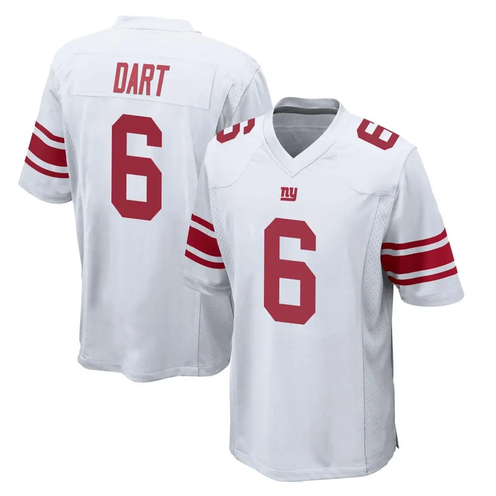 NY.Giants #6 Jaxson Dart Player White Home Game Edoa Stitched Jerseys
