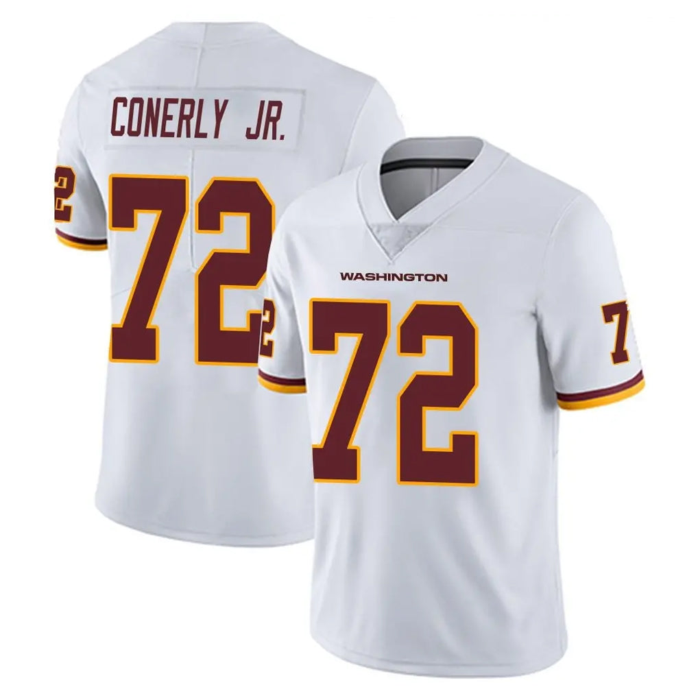 W.Commanders #72 Josh Conerly Jr. Player White Limited Vapor Untouchable Home Game Edoa Stitched Jerseys