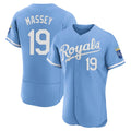 KC.Royals #19 Michael Massey Player Light Blue Alt Limited Elite Home Edoa Stitched Jerseys