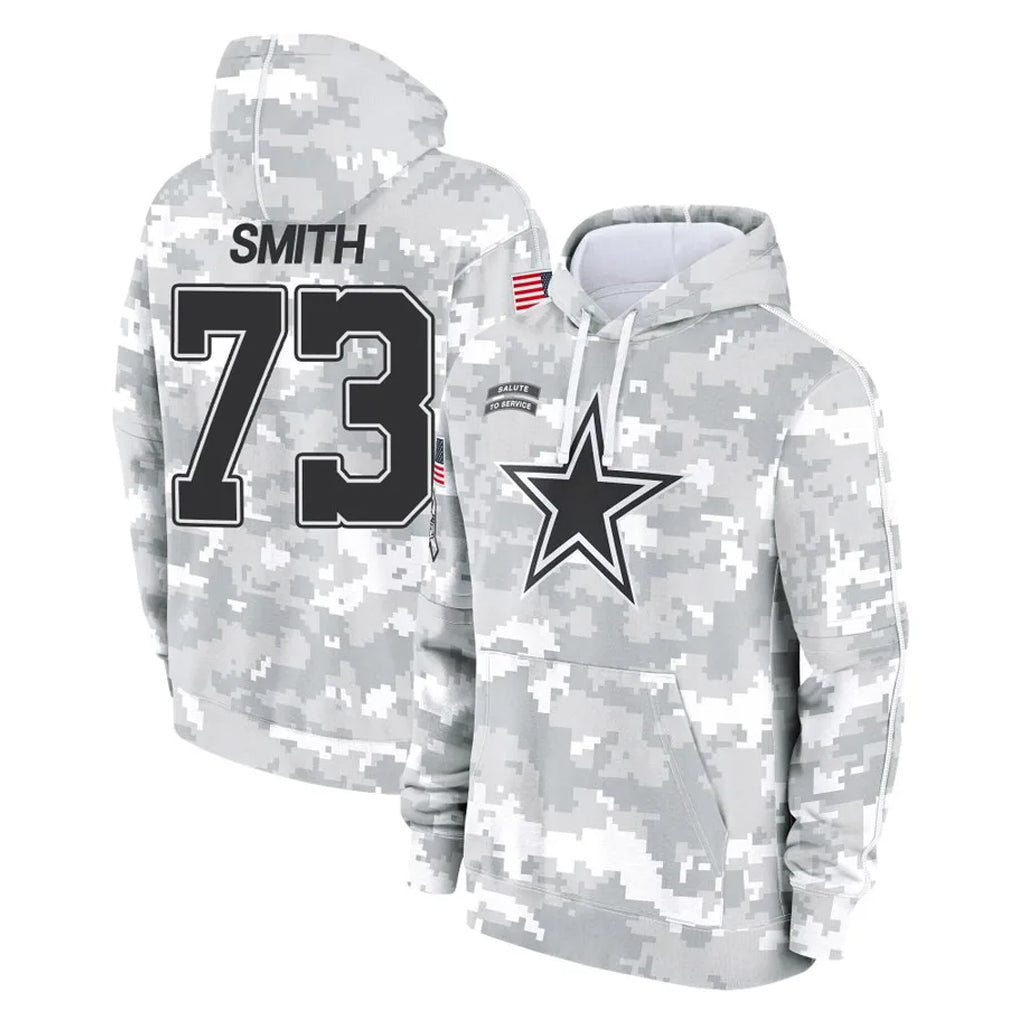 D.Cowboys #73 Tyler Smith Player Arctic Camo Salute to Service Hoodies Limited Game Edoa Stitched Jerseys