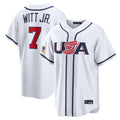 KC.Royals #7 Bobby Witt Jr. Player White USA 2026 World Classic Game Edoa Stitched Jerseys