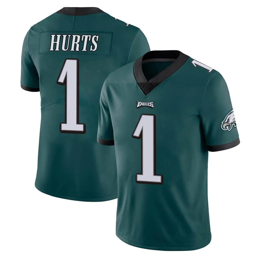 P.Eagles #1 Jalen Hurts Player Team Color Green Vapor Untouchable Home Game Edoa Stitched Jerseys