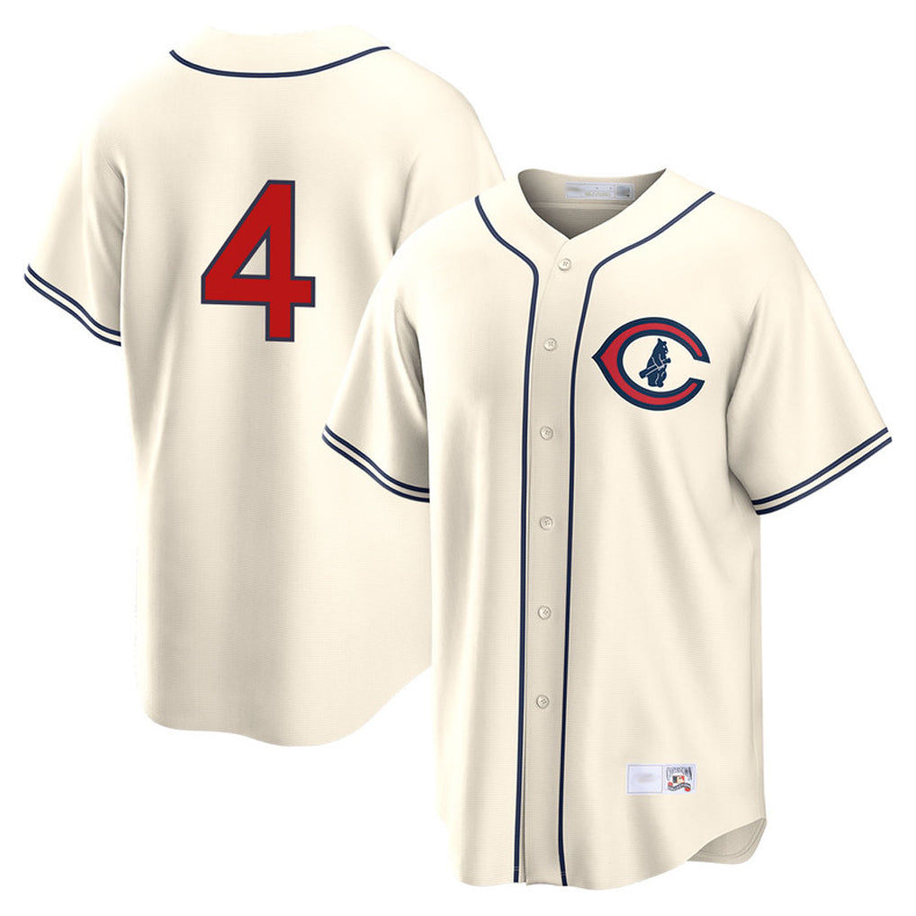 C.Cubs #4 Pete Crow-Armstrong Player Cream Field of Dreams Home Game Edoa Stitched Jerseys