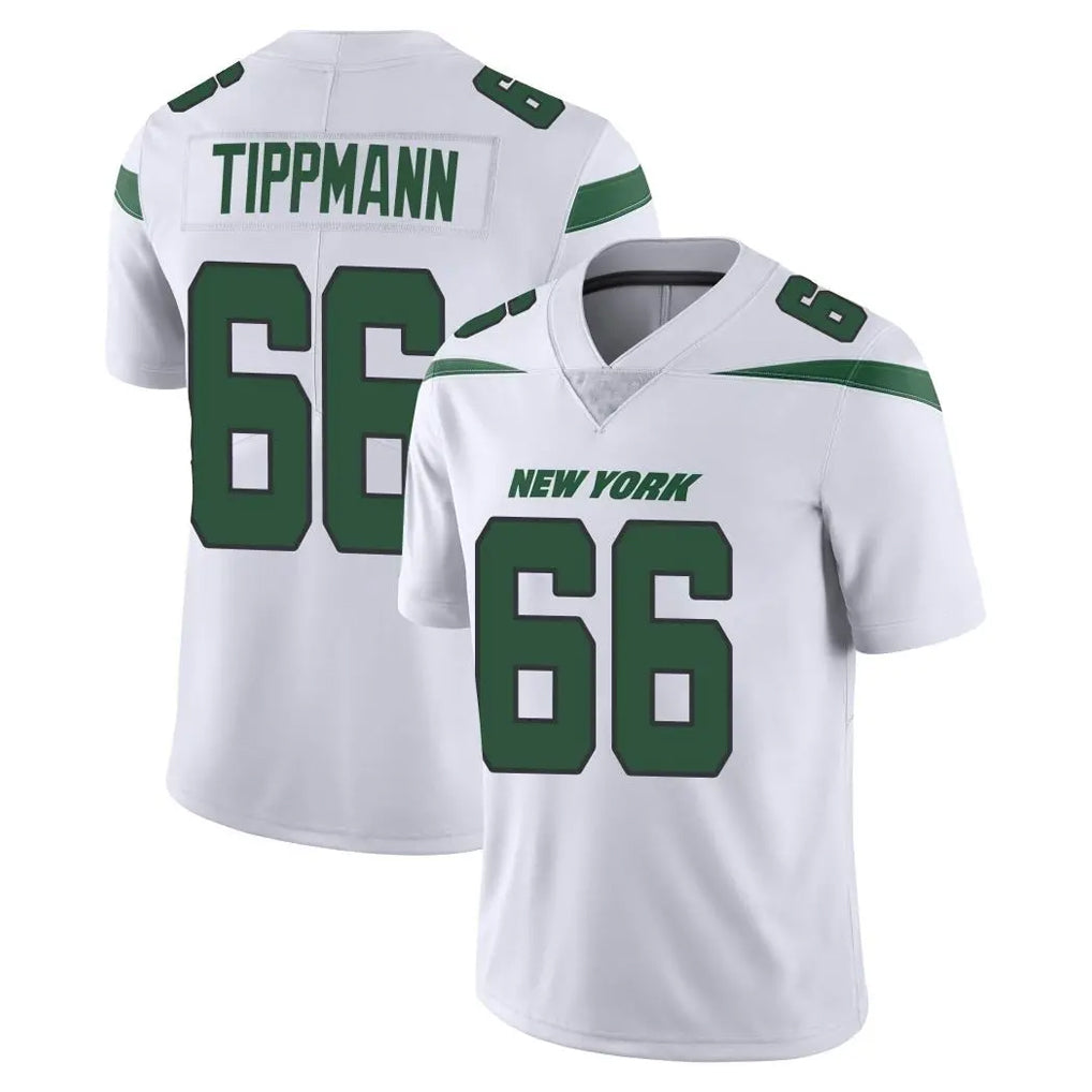 NY.Jets #66 Joe Tippmann Player White Spotlight Limited Vapor Home Game Edoa Stitched Jerseys