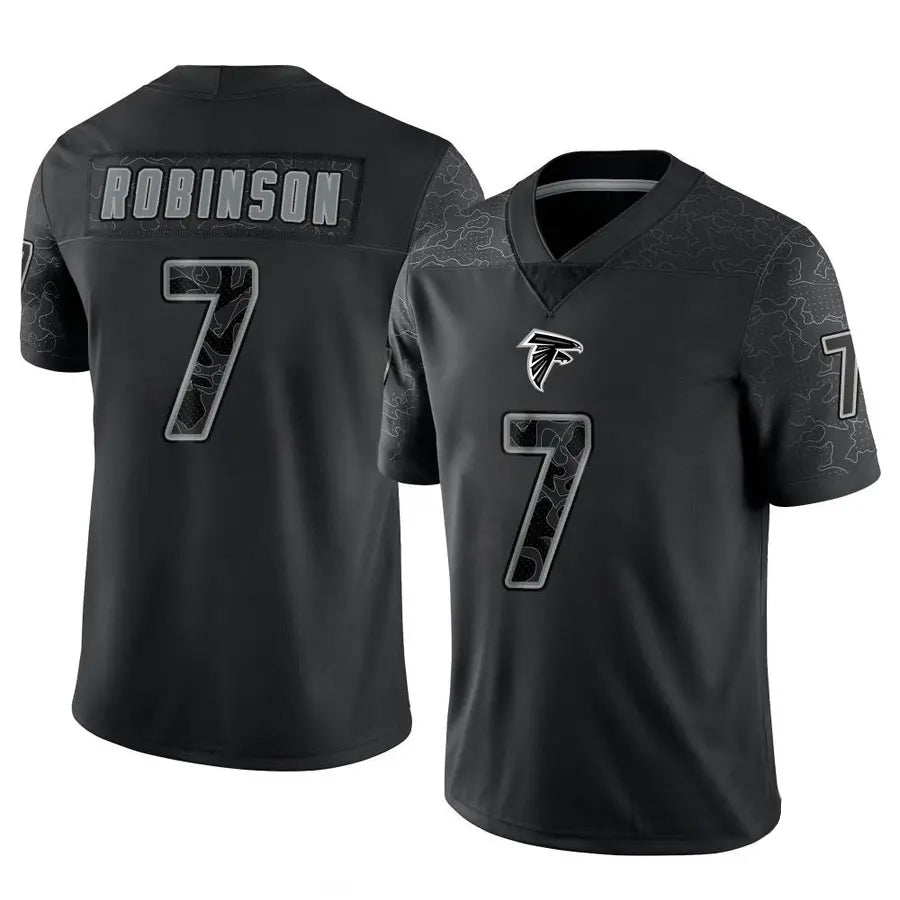A.Falcons #7 Bijan Robinson Player Black RFLCTV Limited Edoa Stitched Jerseys