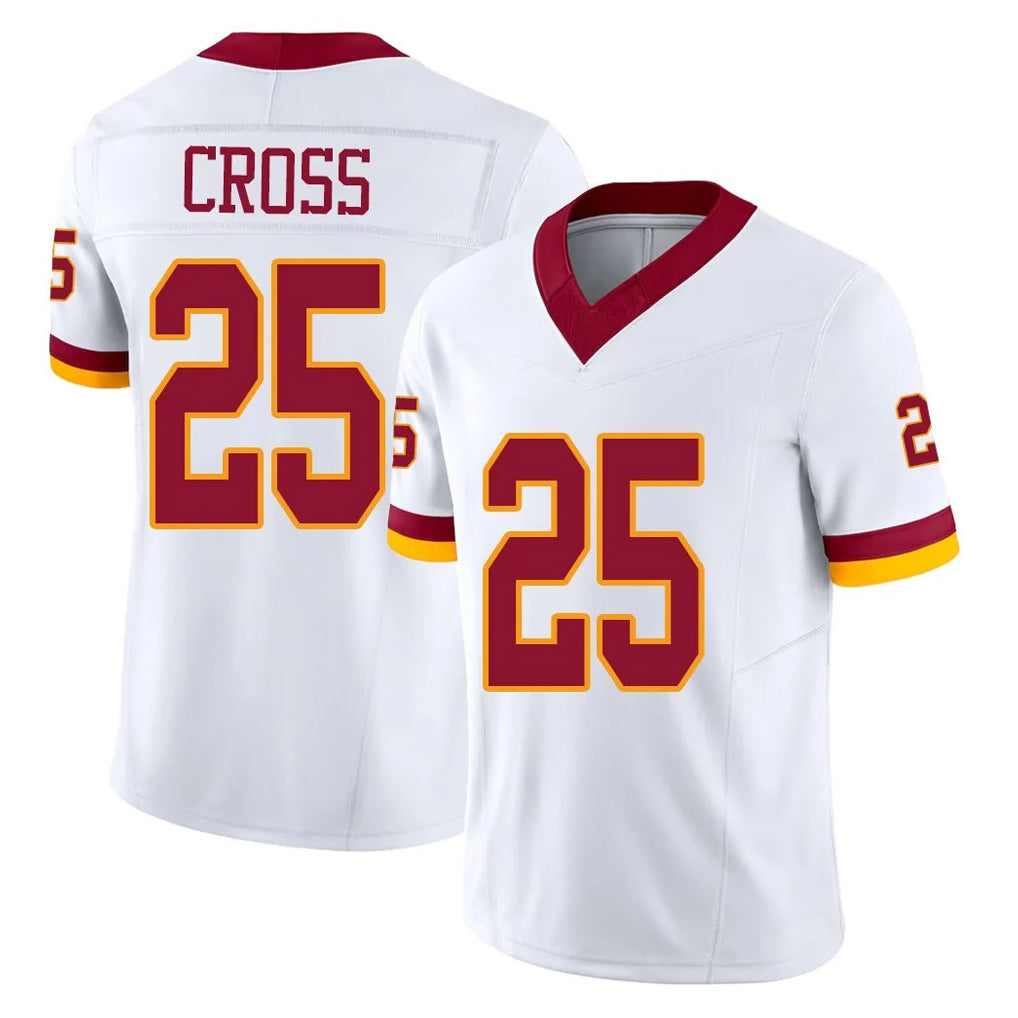 W.Commanders #25 Nick Cross Player White Limited Vapor F.U.S.E. Home Game Edoa Stitched Jerseys