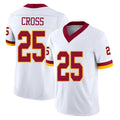 W.Commanders #25 Nick Cross Player White Limited Vapor F.U.S.E. Home Game Edoa Stitched Jerseys