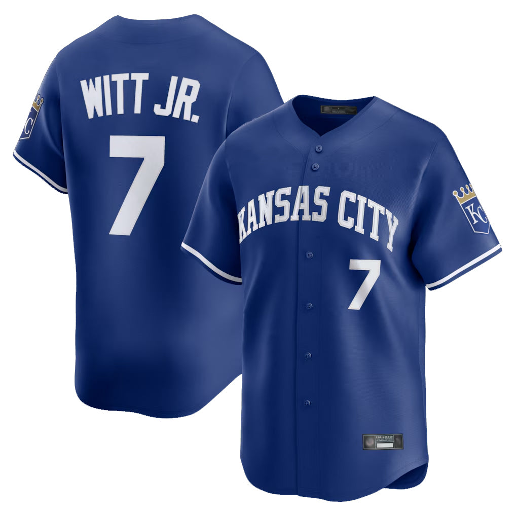 KC.Royals #7 Bobby Witt Jr. Player Royal Limited Home Edoa Stitched Jerseys