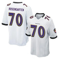 B.Ravens #70 Roger Rosengarten Player White Alternate Home Game Edoa Stitched Jerseys