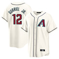 A.Diamondbacks #12 Lourdes Gurriel Jr Player Cream Home Game Edoa Stitched Jerseys