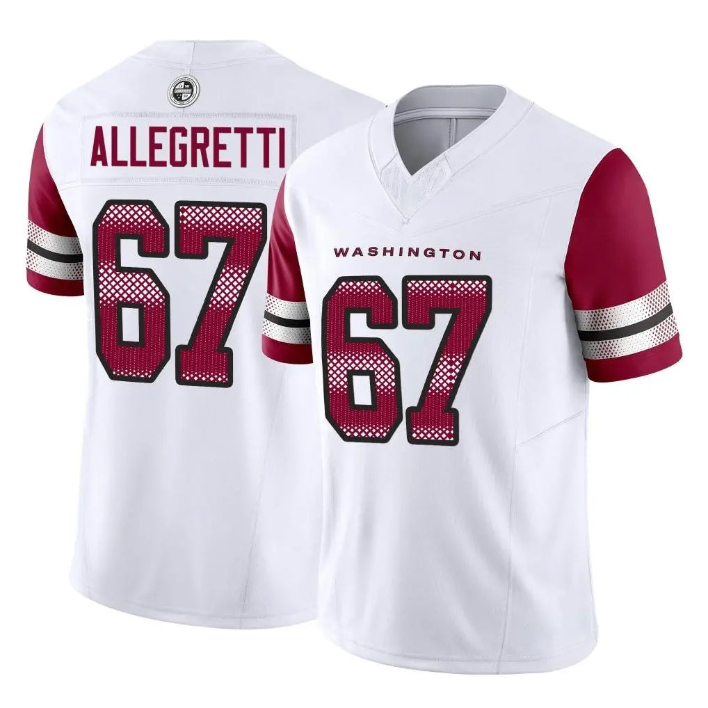 W.Commanders #67 Nick Allegretti Player White Vapor F.U.S.E. Limited Home Game Edoa Stitched Jerseys
