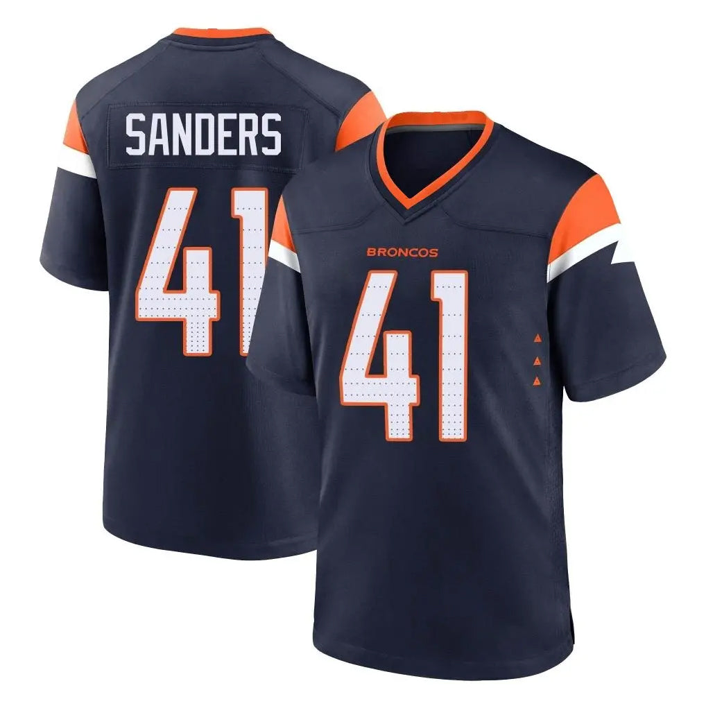 D.Broncos #41 Drew Sanders Player Navy Home Game Edoa Stitched Jerseys