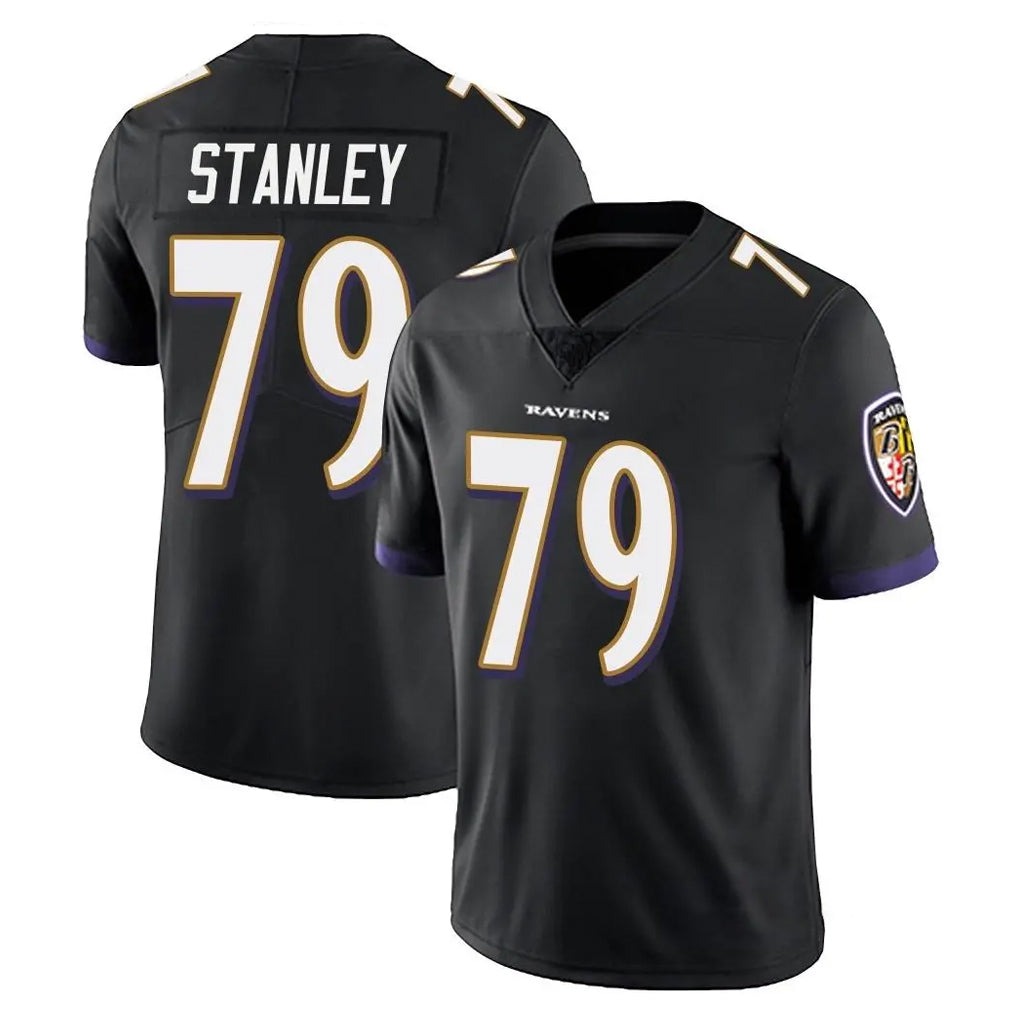 B.Ravens #79 Ronnie Stanley Player Black Vapor Untouchable Limited Home Game Edoa Stitched Jerseys