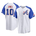 A.Braves #10 Chipper Jones Player White City Connect Home Game Edoa Stitched Jerseys