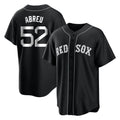 B.Red Sox #52 Wilyer Abreu Player Black Home Game Edoa Stitched Jerseys