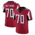 A.Falcons #70 Jake Matthews Player Red Color Vapor Untouchable Limited Home Game Edoa Stitched Jerseys