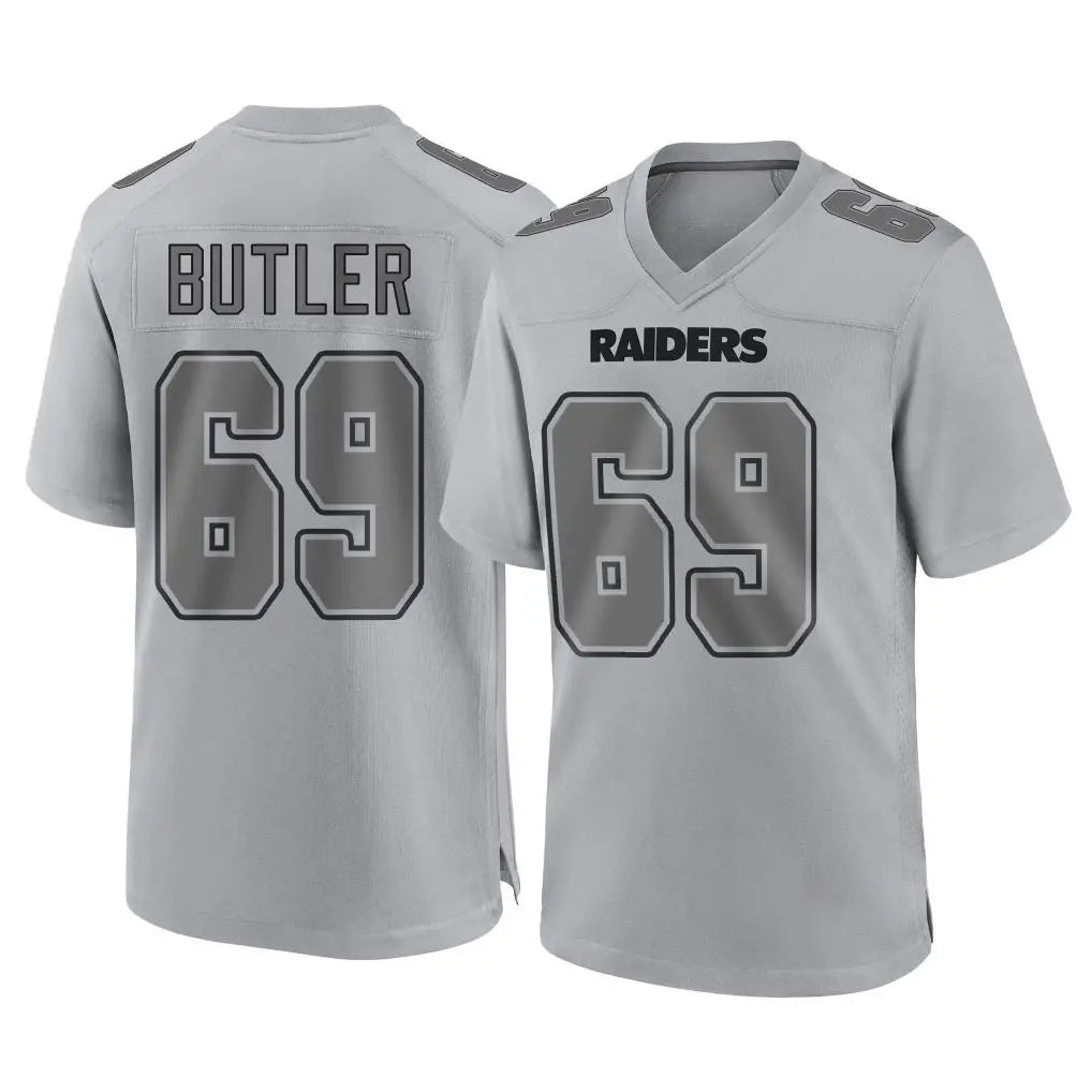 LV.Raiders #69 Adam Butler Player Gray Atmosphere Fashion Limited Game Edoa Stitched Jerseys