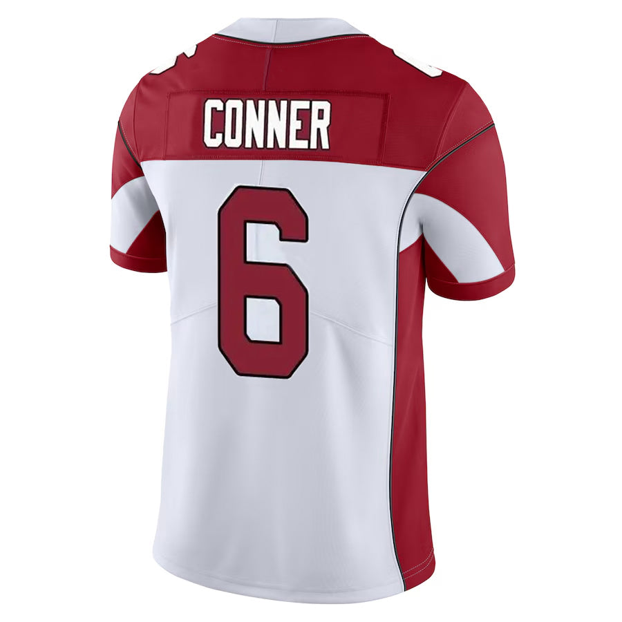 A.Cardinals #6 James Conner Player White Vapor Limited Home Game Edoa Stitched Jerseys