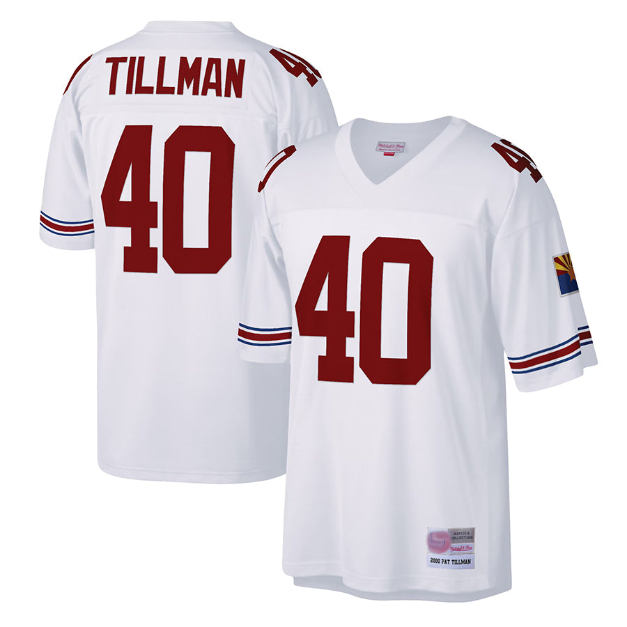 A.Cardinals #40 Pat Tillman Player Mitchell & Ness White Legacy Replica Edoa Stitched Jerseys