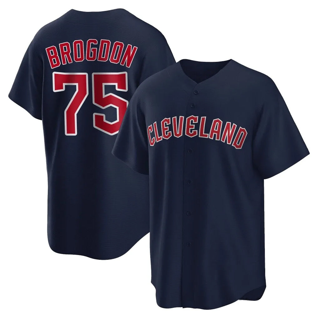 C.Guardians #75 Connor Brogdon Player Navy Game Home Edoa Stitched Jerseys