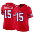B.Bills #15 Greg Rousseau Player Red Vapor F.U.S.E. Jersey Limited Home Game Edoa Stitched Jerseys