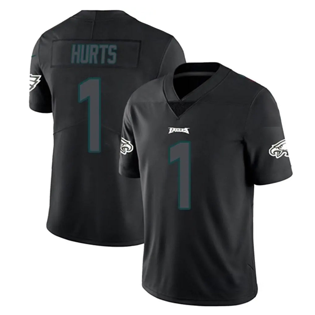 P.Eagles #1 Jalen Hurts Player Limited Black Impact Home Game Edoa Stitched Jerseys