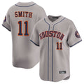 H.Astros #11 Cam Smith Player Gray Home Limited Edoa Stitched Jerseys