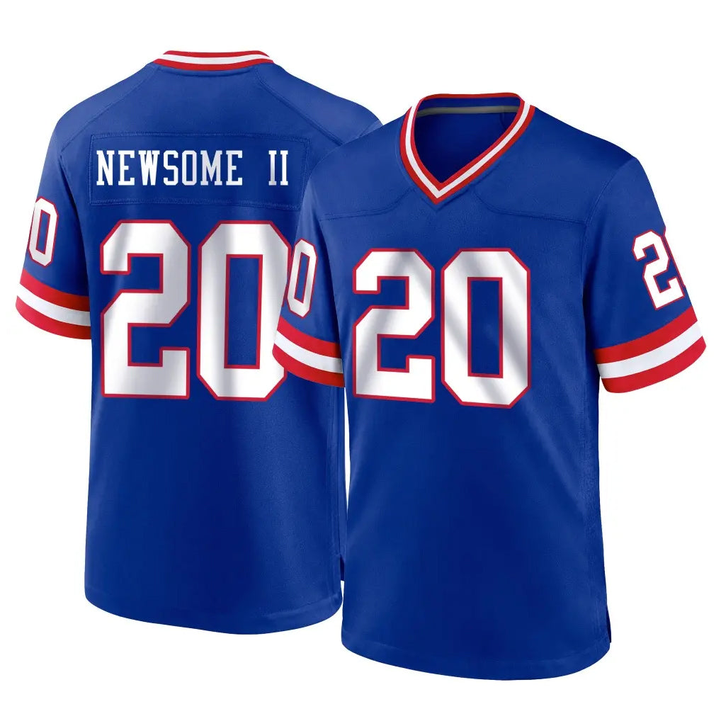 NY.Giants #20 Greg Newsome II Player Royal Classic Home Game Edoa Stitched Jerseys