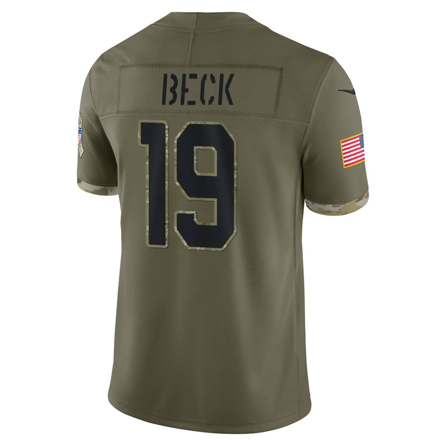A.Cardinals #19 Carson Beck Player Olive Salute To Service Limited Home Game Edoa Stitched Jerseys