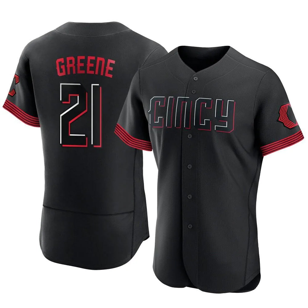 C.Reds #21 Hunter Greene Player Black City Connect Limited Elite Home Edoa Stitched Jerseys