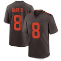 C.Browns #8 Dillon Gabriel Player Brown Alternate Home Game Edoa Stitched Jerseys