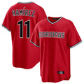 C.Guardians #11 Jose Ramirez Player Red Home Game Edoa Stitched Jerseys