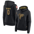 A.Falcons #0 Divine Deablo Player Black Salute to Service Hoodies Edoa Stitched Jerseys