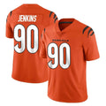 C.Bengals #90 Kris Jenkins Jr Player Orange Vapor Untouchable Limited Home Game Edoa Stitched Jerseys