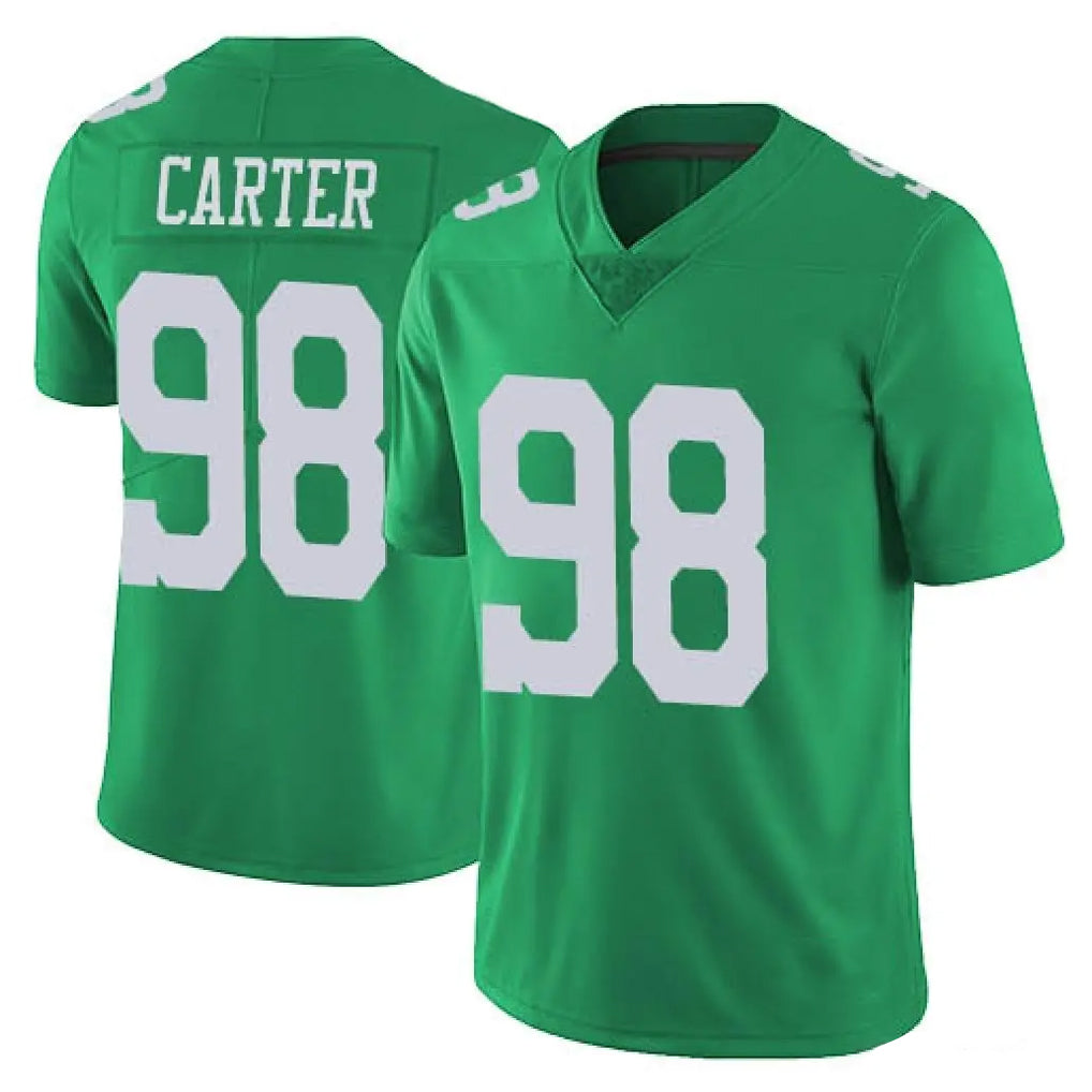 P.Eagles #98 Jalen Carter Player Green Limited Vapor Untouchable Home Game Edoa Stitched Jerseys