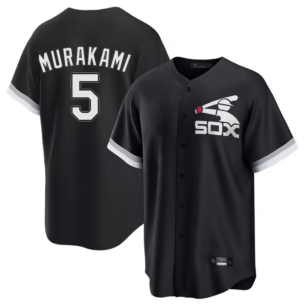 C.White Sox #5 Munetaka Murakami Player Black Spring Training Game Edoa Stitched Jerseys