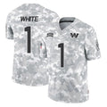 W.Commanders #1 Rachaad White Player Arctic Camo Limited Salute To Service Home Game Edoa Stitched Jerseys