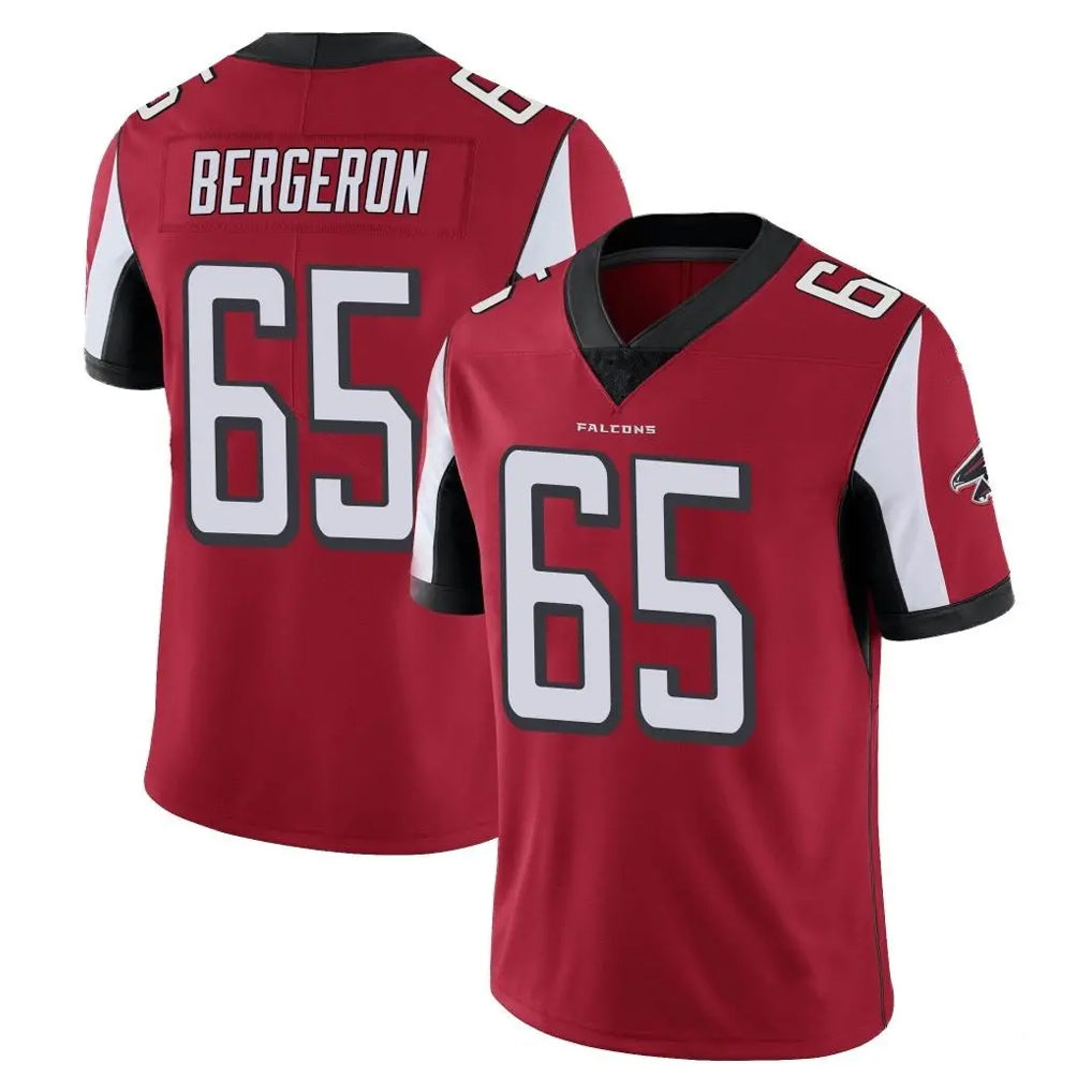 A.Falcons #65 Matthew Bergeron Player Red Color Vapor Untouchable Limited Home Game Edoa Stitched Jerseys