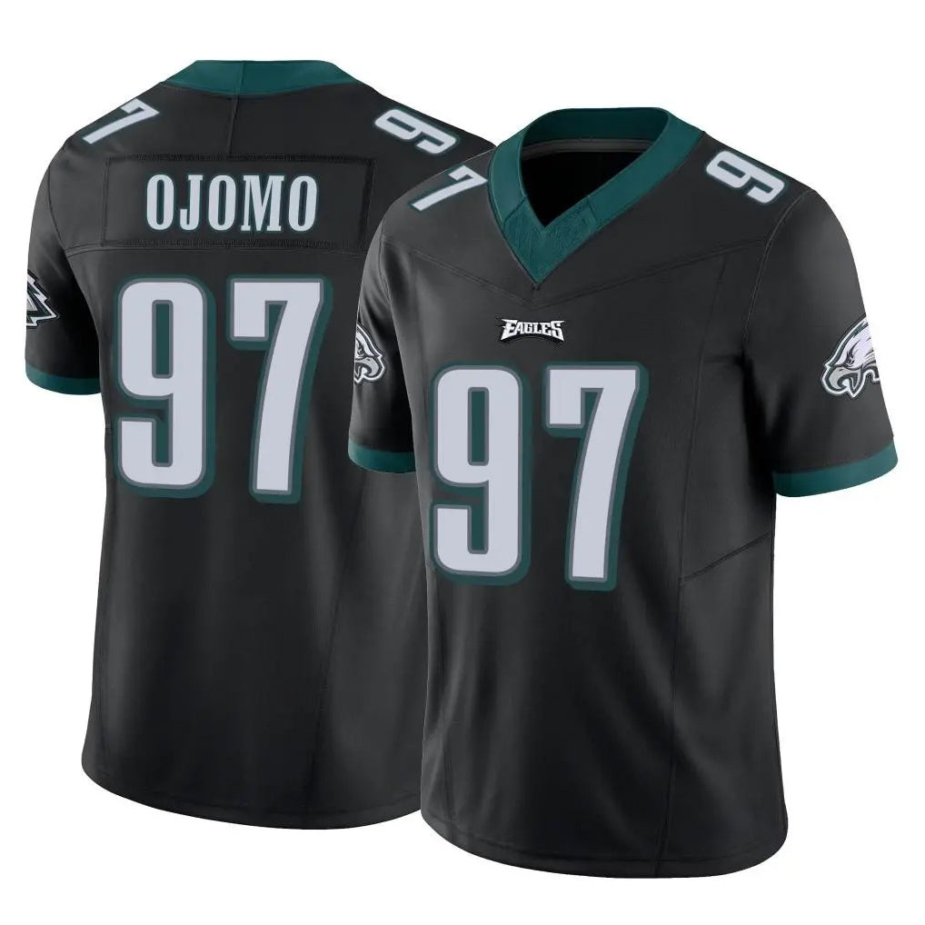 P.Eagles #97 Moro Ojomo Player Black Limited Vapor F.U.S.E. Home Game Edoa Stitched Jerseys