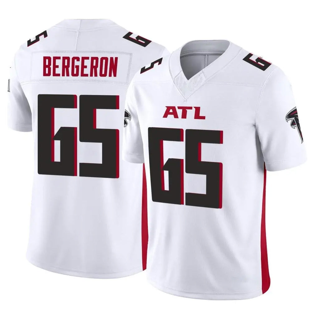 A.Falcons #65 Matthew Bergeron Player White Vapor F.U.S.E. Limited Edoa Stitched Jerseys