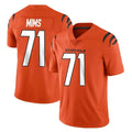 C.Bengals #71 Amarius Mims Player Orange Vapor Untouchable Limited Home Game Edoa Stitched Jerseys