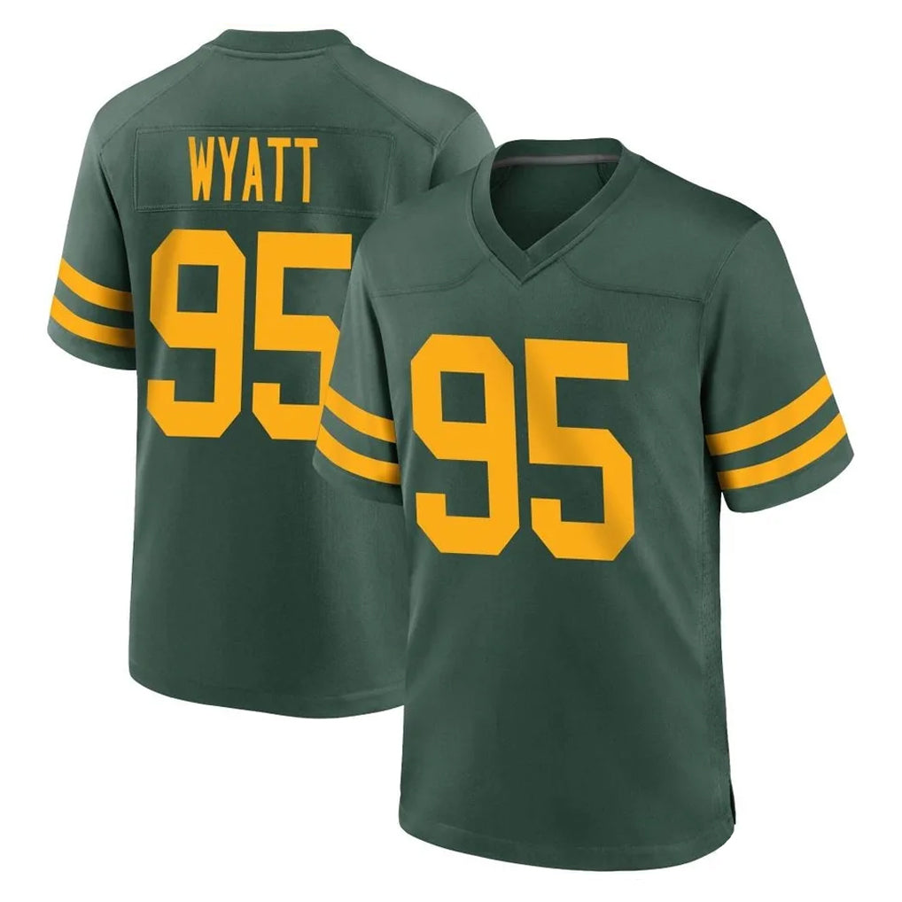 GB.Packers #95 Devonte Wyatt Player Green Alternate Home Game Edoa Stitched Jerseys