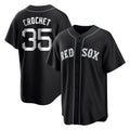 B.Red Sox #35 Garrett Crochet Player Black Home Game Edoa Stitched Jerseys